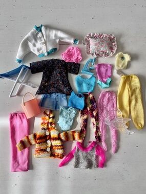 Mixed Barbie Clothing and accessories lot - TLC condition